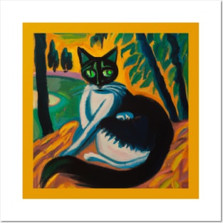 Cat in the Style of Paul Gauguin Posters and Art